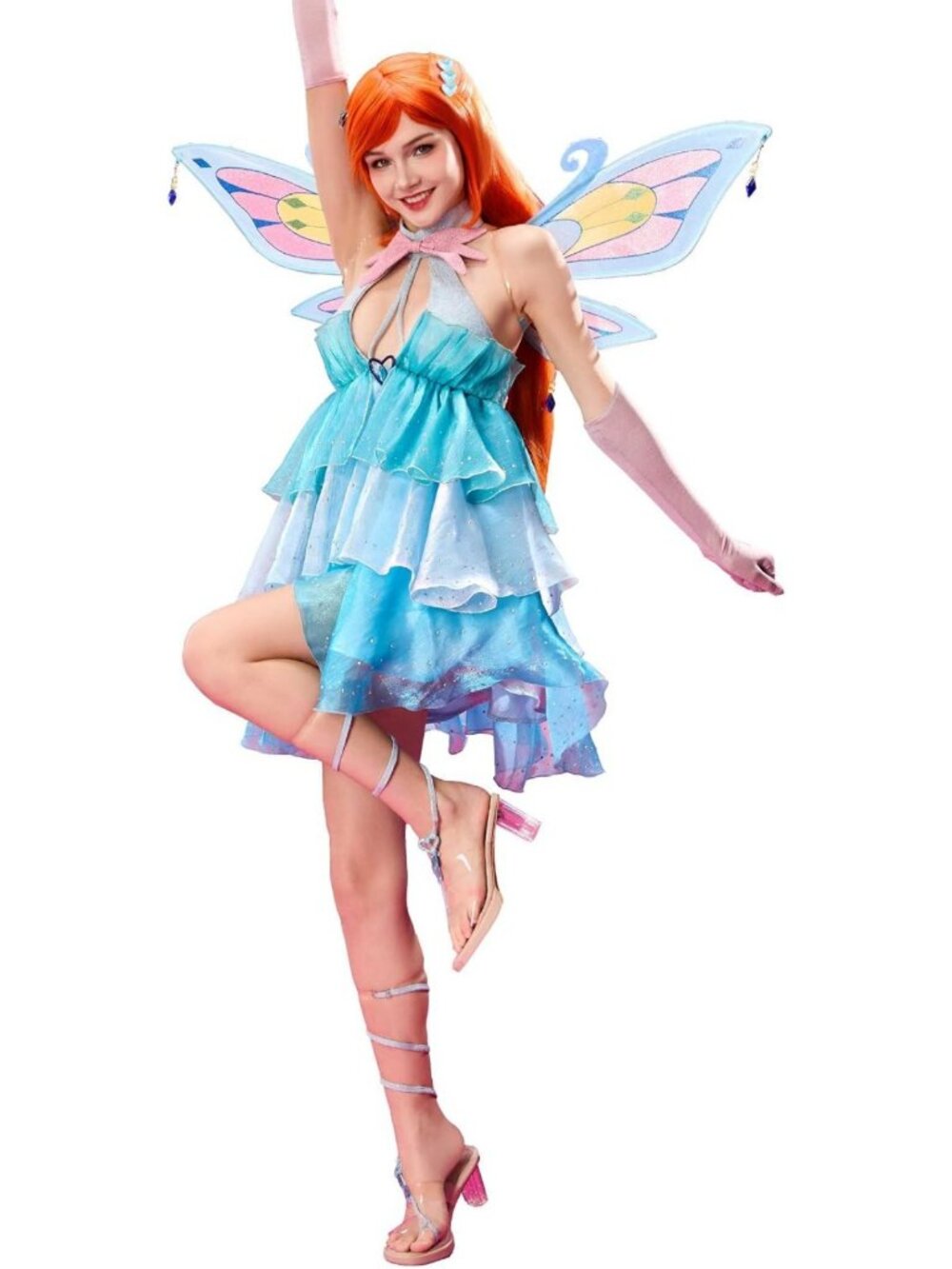 Enchantix Women's Bloom Cosplay Costume with Wings | Winx Club Inspired Outfit